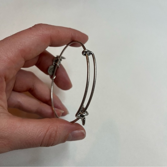 Alex And Ani Endless Knot Charm Antique Silver Finish Bangle Bracelet One Size - Picture 13 of 16